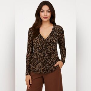 K Jordan size 3X animal print tunic blouse